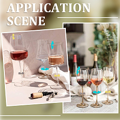 70 шт. 10 стиля силиконовые подвески для бокалов вина AJEW-SC0002-84