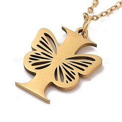 Ожерелья из нержавеющей стали 201 с вакуумным покрытием pvd NJEW-R267-01I-G