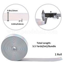 Cordón de cuero sintético plano láser de 4.6~5 m&nbsp;LC-GF0001-06D-01