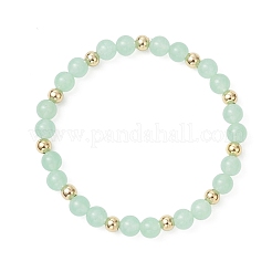 Браслеты из натурального и окрашенного малайзийского нефрита и бусин из нержавеющей стали 304 для женщин&nbsp;BJEW-JB13211