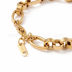 Браслет с подвеской в виде сердца из нержавеющей стали 201 для женщин STAS-P304-28G