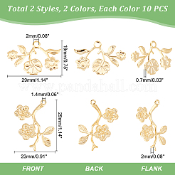 40 шт. 4 стиля подвески из нержавеющей стали 304&nbsp;STAS-UN0033-81
