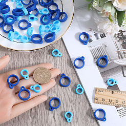 60 Stück Silikonanhänger in 2 Stilen&nbsp;SIL-GF0001-42E