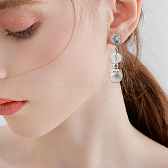 30 шт. фурнитура для сережек-гвоздиков из прозрачного кубического циркония&nbsp;EJEW-BBC0006-06A