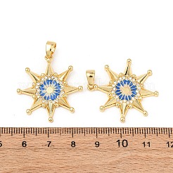 Кулоны с эмалью из латуни с прозрачным кубическим цирконием&nbsp;KK-G543-17G