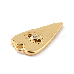 Кулоны из экологически чистой латуни с прозрачным кубическим цирконием ZIRC-C027-03G-RS