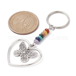Porte-clés pendentif en alliage coeur&nbsp;KEYC-JKC00626-05