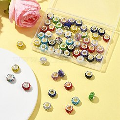 60шт 12 цвета полимерная глина горный хрусталь европейские бусины CPDL-FS0001-02