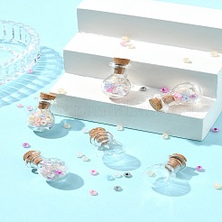 8 шт. мини-бутылочка из высокопрочного боросиликатного стекла для хранения шариков BOTT-FS0001-01