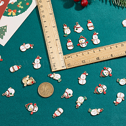 30 stücke 5 stile weihnachten thema legierung emaille anhänger&nbsp;ENAM-FH0001-78