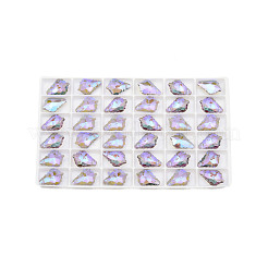 Остроконечные гальванические подвески из граненого стекла&nbsp;EGLA-N006-050B