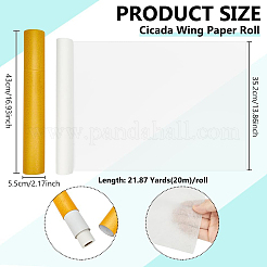 Rollo de papel con forma de ala de cigarra de 20 m para pintura caligráfica&nbsp;DIY-BC0017-39A