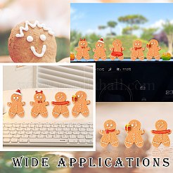 18 шт. 6 стиля рождественские непрозрачные кабошоны из смолы&nbsp;RESI-CJ0004-73