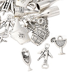 35 шт. 7 стиля подвески из сплава в тибетском стиле с винной тематикой&nbsp;TIBE-FP0001-10