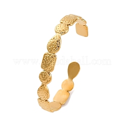 Браслеты-манжеты из нержавеющей стали 304 для женщин&nbsp;LS-BJEW-F491-01G-02