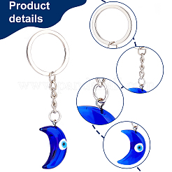 8шт. 8-х стилистических стеклянных брелока&nbsp;KEYC-PH0001-53