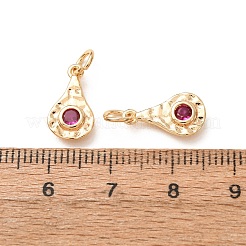 Breloques en laiton avec zircone cubique de micro pave&nbsp;CU-K002-42G-M