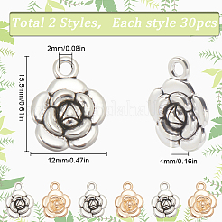 60 шт. 2 цвета подвески из сплава в тибетском стиле&nbsp;FIND-SC0010-55