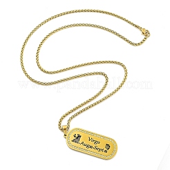 Constellation 304 нержавеющая сталь микропаве прозрачный кубический цирконий пшеница цепочка кулон ожерелья для женщин мужчин&nbsp;NJEW-U007-01F