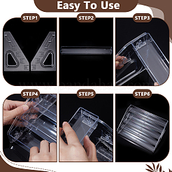 6-уровневая пластиковая стойка для дисплея для мини-карты&nbsp;DJEW-WH0028-002A