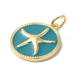 Подвески из латуни с эмалью в стойку KK-B092-19G-02