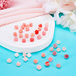 40шт 5 цвета синтетические бусины-ракушки&nbsp;BSHE-TA0001-07