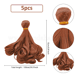 5 шт. высокотемпературное волокно длинная грушевидная завивка прическа кукольный парик волосы&nbsp;DOLL-DC0001-05B