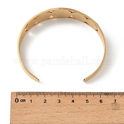 201 bracelets manchettes en acier inoxydable pour femmes&nbsp;BJEW-F507-04G