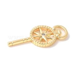 Подвески из латуни с прозрачным фианитом KK-U064-12G