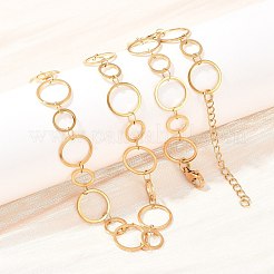 Цепочки из нержавеющей стали 304 с кольцами толщиной 6 мм и 10 мм&nbsp;NJEW-P343-02A-G