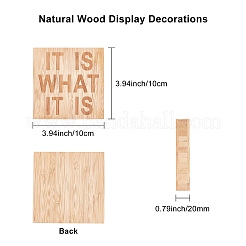 Décorations d'affichage en bois naturel&nbsp;AJEW-CN0001-09A