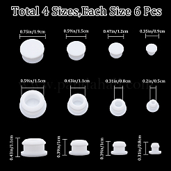 24шт. 4-х стильная силиконовая заглушка для бутылки&nbsp;AJEW-GF0008-10B-02