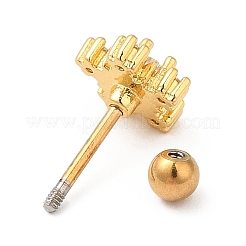 Серьги-гвоздики из циркония EJEW-L265-11G