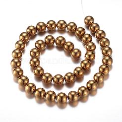 Electroplate magnetico ematite sintetico fili di perline&nbsp;G-A165A-10mm-03