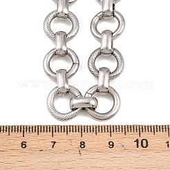Ожерелья из цепочек с кольцами из нержавеющей стали 304 толщиной 13 мм&nbsp;NJEW-Z105-03P
