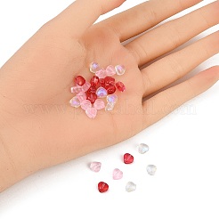 30шт 3 цвета прозрачные окрашенные распылением стеклянные бусины&nbsp;GLAA-FP0001-34