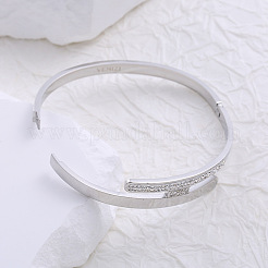 Шарнирные браслеты из нержавеющей стали со стразами для женщин EJ1004