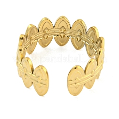 Кольцо-манжета овальное открытое из нержавеющей стали 304 для женщин&nbsp;LS-RJEW-S406-01G-03