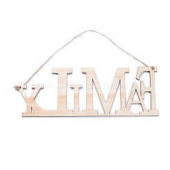 Доска плотности деревянная стена украшение дверная табличка подвески&nbsp;HJEW-C004-15