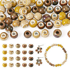 50 pièces de perles en porcelaine faites à la main de 5 couleurs&nbsp;PORC-TADJ0001-06B