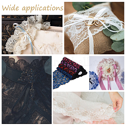 10 шт. двухцветная эластичная кружевная отделка из полиэстера OCOR-BC0007-57