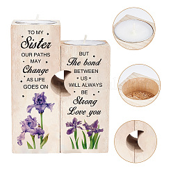 Набор деревянных подсвечников&nbsp;AJEW-SD0001-21E