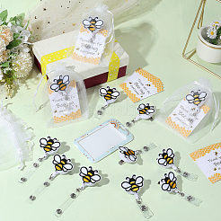 50 Stück Bienen-Polyester mit ABS-Kunststoff&nbsp;HJEW-DR00247