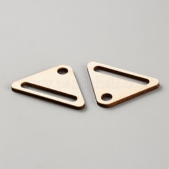 木製コードブレスレット編み機ツール  三角形  パパイヤホイップ  2.9x4.5x0.3cm  穴：6mm＆34.5x5mm  30個/セット&nbsp;TOOL-WH0155-165