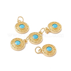 Подвески из кубического циркония темно-синего цвета из латуни с гальваническим покрытием ZIRC-C040-28G