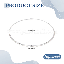 10 Stück Zinklegierung Choker Halskette Herstellung&nbsp;NJEW-ME0001-12