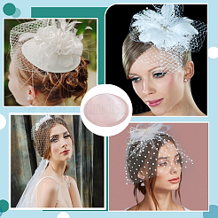 Атласная ткань с полиэстером плоская круглая шляпа-фасинатор основа для шляпного дела&nbsp;FIND-WH0173-320B