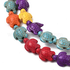 Синтетических нитей бирюзовые бусы&nbsp;G-E456-35D-8x10mm-04