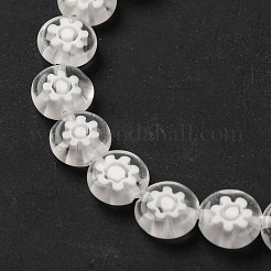 Ручной работы millefiori стеклянные бусины нитки&nbsp;LAMP-G164-12K