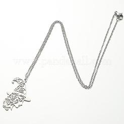 Colliers pendentifs en acier inoxydable représentant une sorcière&nbsp;WG0654A-02